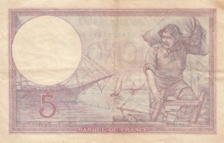 France 5 Francs Violet - 04-02-1932 Série L.47407- TTB