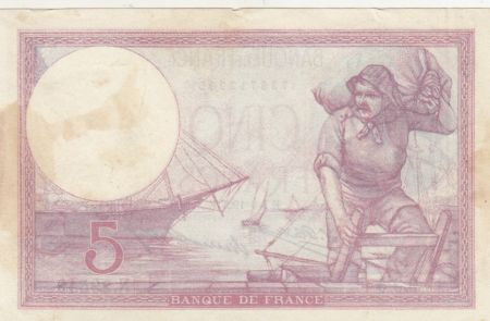 France 5 Francs Violet - 07-09-1927 Série N.29549 - TTB + à SUP