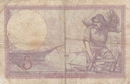 France 5 Francs Violet - 08-06-1933 -Série F.55820
