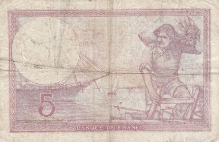 France 5 Francs Violet - 10-08-1939 -Série Z.60452