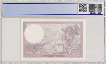 France 5 Francs Violet - 12-12-1940 -PCGS 65 OPQ