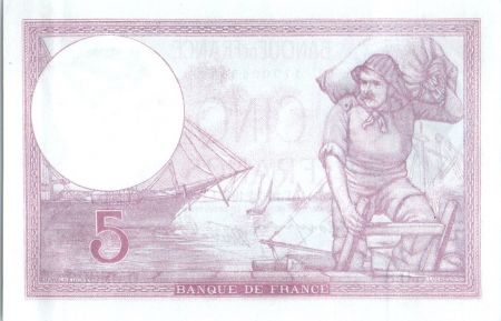 France 5 Francs Violet - 1940 - O.68003