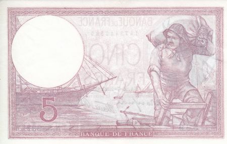 France 5 Francs Violet - 20-07-1939 Série N.58937