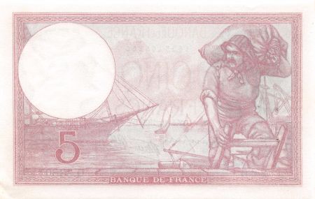 France 5 Francs Violet 05-10-1939 Série Q.63807 - SUP+