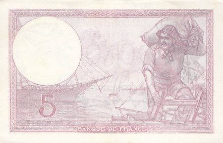 France 5 Francs Violet 05-10-1939 Série X.63917 - PSUP