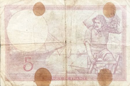 France 5 Francs Violet 05-12-1940 Série W.66812 - TB