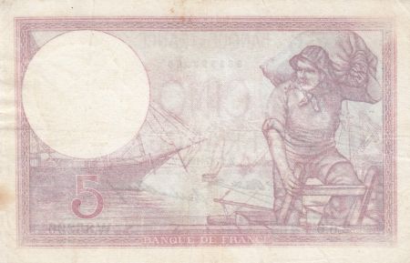 France 5 Francs Violet 17-07-1928 Série W.35296 - TTB