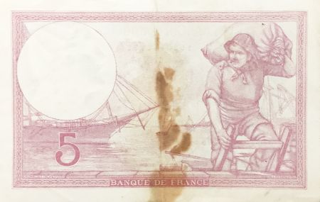 France 5 Francs Violet 17-08-1939 Série Z.60838 - TB+