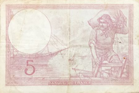 France 5 Francs Violet 21-09-1939 Série S.62718 - TB