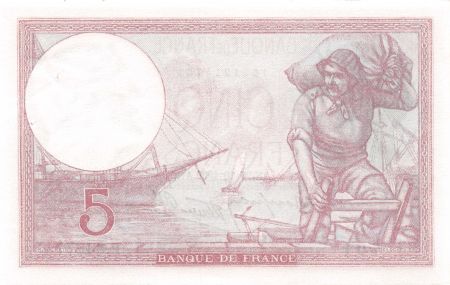 France 5 Francs Violet 26-10-1939 Série P.64877 - SPL