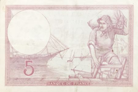 France 5 Francs Violet 26-10-1940 Série C.67899 - TTB
