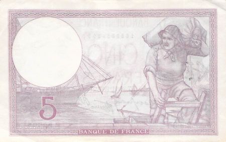 France 5 Francs Violet 28-11-1940 Série E.66395 - TTB