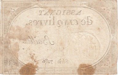 France 5 Livres - 10 Brumaire An II (31.10.1793) - Sign. Baillet - Série 7281