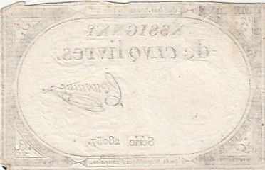 France 5 Livres - 10 Brumaire An II (31.10.1793) - Sign. Convieme - Série 28057