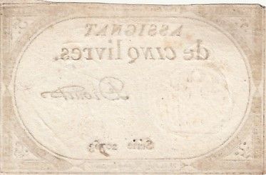France 5 Livres - 10 Brumaire An II (31.10.1793) - Sign. Droüet - Série 20763