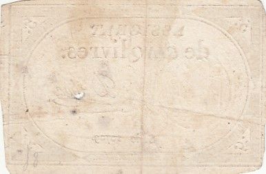 France 5 Livres - 10 Brumaire An II (31.10.1793) - Sign. Duboc - Série 10709