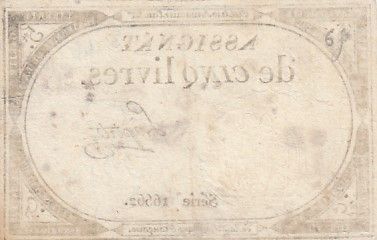 France 5 Livres - 10 Brumaire An II (31.10.1793) - Sign. Laporte - Série 16662