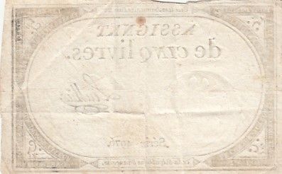 France 5 Livres - 10 Brumaire An II (31.10.1793) - Sign. Leullier - Série 17004