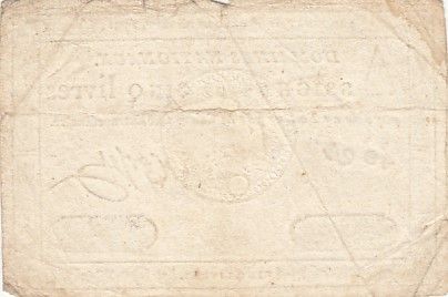 France 5 Livres - 28 Septembre 1791 - Sign. Corsel - Série 40F