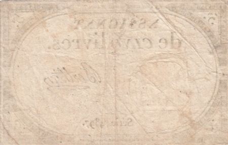 France 5 Livres 10 Brumaire An II (31-10-1793) - Sign. Berthier