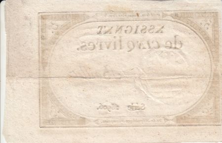 France 5 Livres 10 Brumaire An II (31.10.1793) - Sign. Baillet