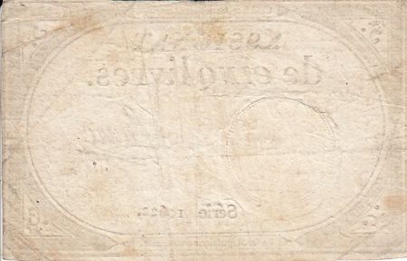 France 5 Livres 10 Brumaire An II (31.10.1793) - Sign. Faure