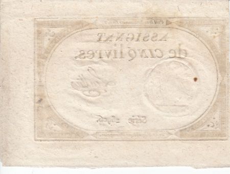 France 5 Livres 10 Brumaire An II (31.10.1793) - Sign. Leullier