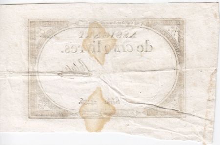 France 5 Livres 10 Brumaire An II (31.10.1793) - Sign. Palale