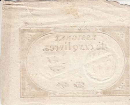 France 5 Livres 10 Brumaire An II (31.10.1793) - Sign. Sal