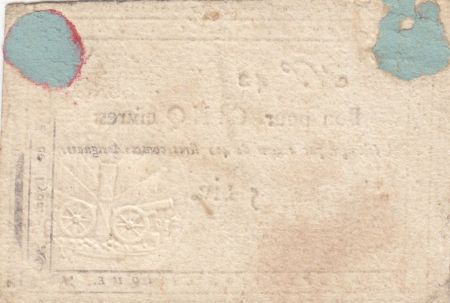 France 5 Livres Siège de Lyon - 23-08-1793 - n°42919