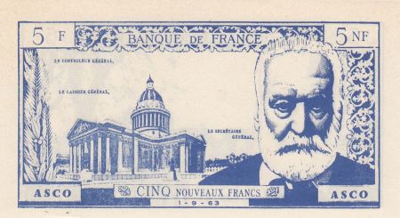 France 5 NF - Victor Hugo - Billet scolaire - 1963