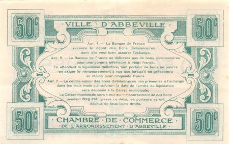 France 50 Centimes - Chambre de Commerce d\'Abbeville - SUP
