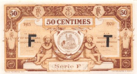 France 50 Centimes - Chambre de Commerce d\'Aurillac et du Cantal 1915 - NEUF