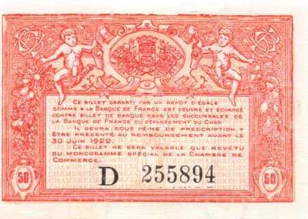 France 50 Centimes - Chambre de Commerce de Bourges 1917 - P.NEUF