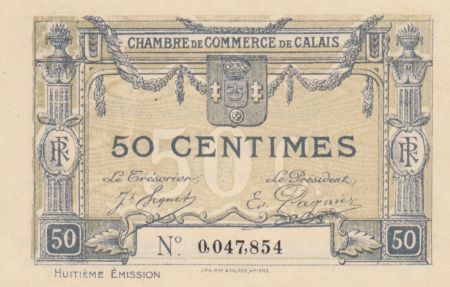 France 50 Centimes - Chambre de Commerce de Calais - P.NEUF