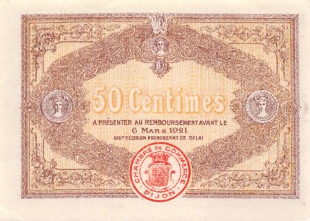 France 50 Centimes - Chambre de Commerce de Dijon 1916 - SPL
