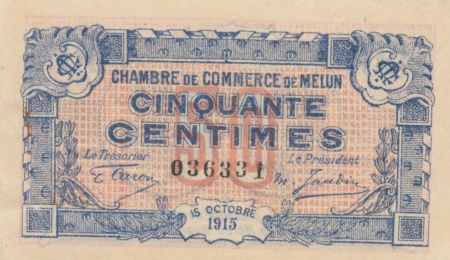 France 50 Centimes - Chambre de Commerce de Melun 1915 - SUP