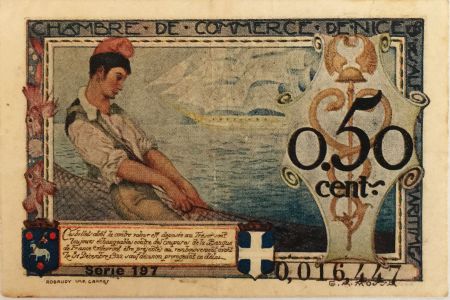 France 50 Centimes - Chambre de Commerce de Nice 1920 - TTB