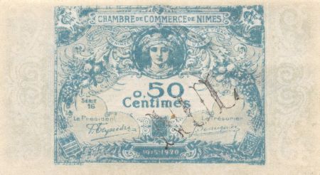 France 50 Centimes - Chambre de Commerce de Nîmes 1915 - SUP+