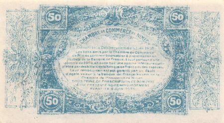 France 50 Centimes - Chambre de Commerce de Nîmes 1915 - SUP+