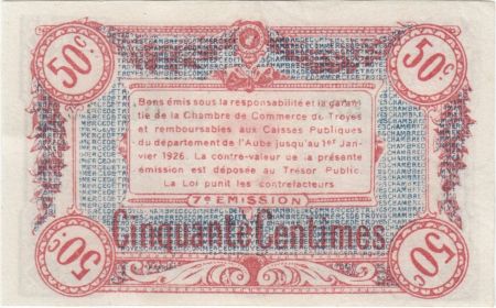 France 50 Centimes - Chambre de Commerce de Troyes 1918 -  p.Neuf