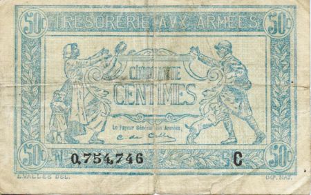 France 50 Centimes - Trésorerie aux armées -1919 Série C - TB