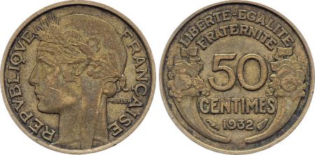 France 50 Centimes - Type Morlon - France 1932 (UN)