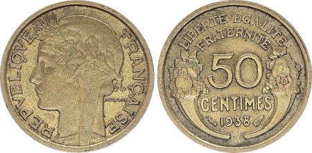 France 50 Centimes - Type Morlon - France 1938 (EC)