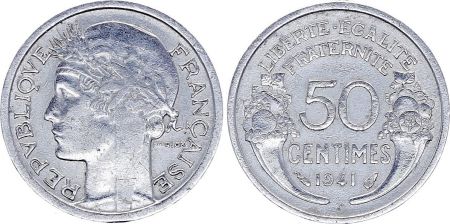 France 50 Centimes, Morlon - 1941 - TTB