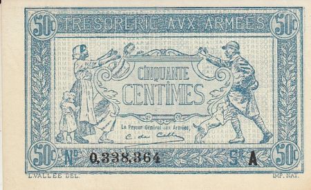 France 50 Centimes  Trésorerie aux armées  - 1917 A 0.338.364