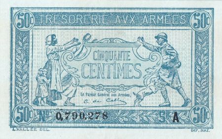 France 50 Centimes  Trésorerie aux armées  - 1917 A 0.790.278
