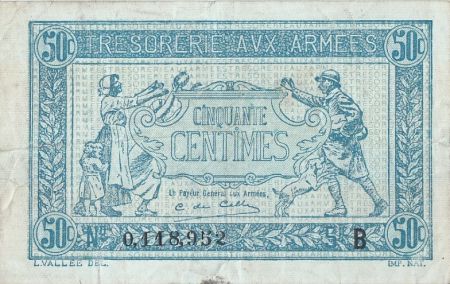 France 50 Centimes  Trésorerie aux armées  - 1917 B 0.118.952