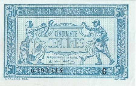 France 50 Centimes  Trésorerie aux armées  - 1917 C 0.293.414