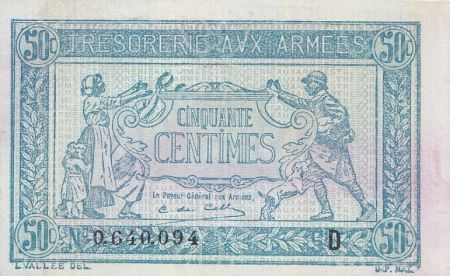 France 50 Centimes  Trésorerie aux armées  - 1917 D.640.094